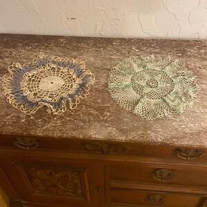 Crocheted doilies they are 11 inches in diameter